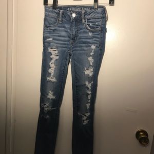 ripped American Eagle jeggings!